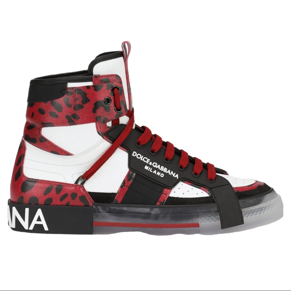 Dolce & Gabbana
Men's Red Custom 2.zero High-top Sneakers In Mixed Materials